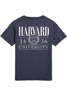 Harvard Crimson Navy Blue Primary Logo Short Sleeve T Shirt