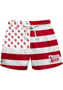 Vive La Fete Oklahoma Sooners Toddler Red Flag Swimwear Swim Trunks