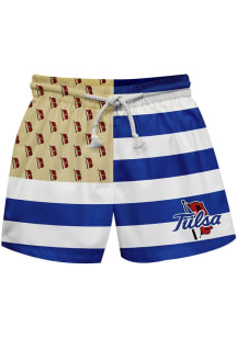 Vive La Fete Tulsa Golden Hurricane Toddler Blue Flag Swimwear Swim Trunks