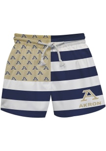 Vive La Fete Akron Zips Youth Blue Flag Swim Trunks