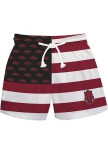 Vive La Fete Arkansas Razorbacks Youth Red Flag Swim Trunks