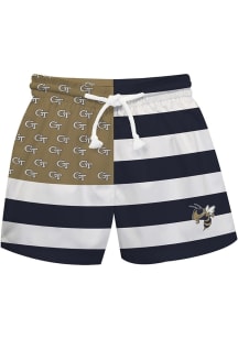Vive La Fete GA Tech Yellow Jackets Youth Blue Flag Swim Trunks