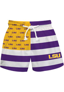 Vive La Fete LSU Tigers Youth Purple Flag Swim Trunks