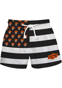 Vive La Fete Oklahoma State Cowboys Youth Black Flag Swim Trunks