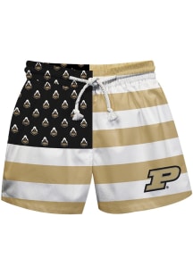 Vive La Fete Purdue Boilermakers Youth Black Flag Swim Trunks