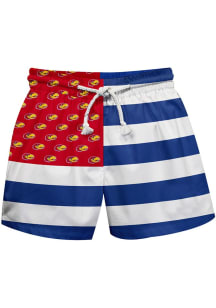 Vive La Fete Kansas Jayhawks Youth Blue Flag Swim Trunks