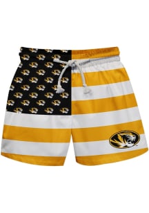 Vive La Fete Missouri Tigers Youth Gold Flag Swim Trunks