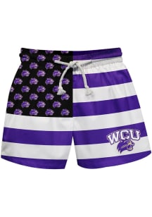 Vive La Fete Western Carolina Youth Purple Flag Swim Trunks