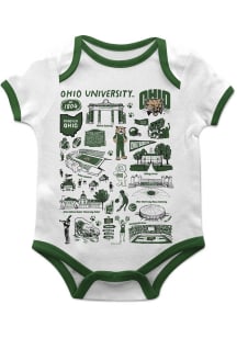 Vive La Fete Ohio Bobcats Baby White Impressions Short Sleeve One Piece