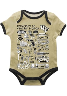 Vive La Fete UCF Knights Baby Gold Impressions Short Sleeve One Piece