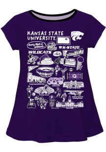Vive La Fete K-State Wildcats Infant Girls Impressions Short Sleeve T-Shirt Purple