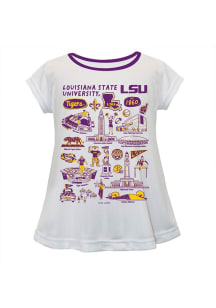 Vive La Fete LSU Tigers Infant Girls Impressions Short Sleeve T-Shirt White