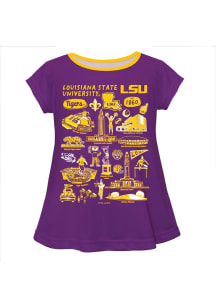 Vive La Fete LSU Tigers Infant Girls Impressions Short Sleeve T-Shirt Yellow