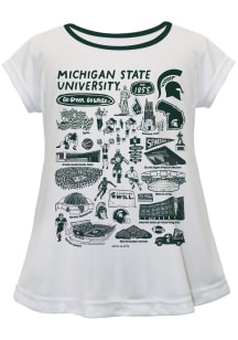 Vive La Fete Michigan State Spartans Infant Girls Impressions Short Sleeve T-Shirt White