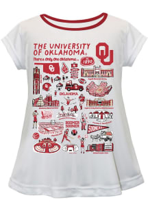Vive La Fete Oklahoma Sooners Infant Girls Impressions Short Sleeve T-Shirt White