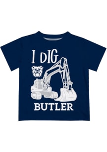 Vive La Fete Butler Bulldogs Infant Excavator Short Sleeve T-Shirt Blue