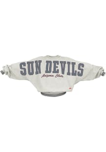 Pressbox Arizona State Sun Devils Womens Grey Silver Spring Crew Sweatshirt