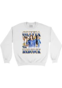 Olivia Babcock Pitt Panthers Mens White 90's Crew Player Crew