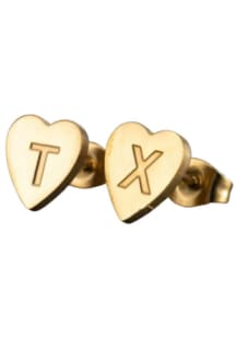 Texas EB & Co TX Heart Stud Womens Earrings