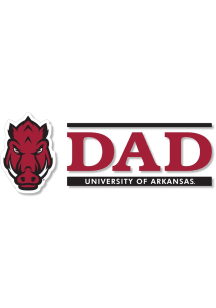 Arkansas Razorbacks 6x2 Dad Auto Decal - Cardinal