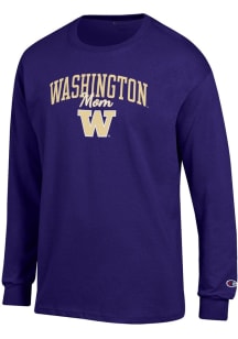 Champion Washington Huskies Purple Mom Script Jersey Long Sleeve T Shirt
