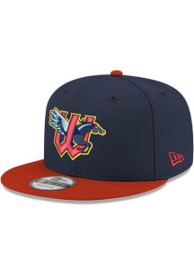 New Era Wichita Wind Surge Navy Blue W Horse Logo GCP 9FIFTY Mens Snapback Hat