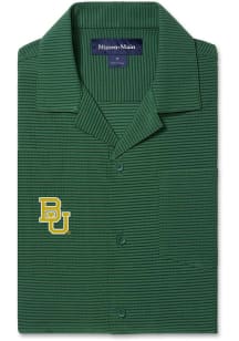 Mizzen+Main Baylor Bears Mens Green Copa Short Sleeve Dress Shirt