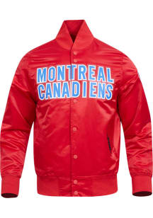 Pro Standard Montreal Canadiens Mens Red Classic Satin Light Weight Jacket