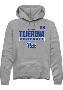 Kaemon Tijerina Pitt Panthers Mens Graphite Football NIL Stacked Box Player Hood