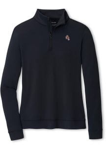 Peter Millar Arizona State Sun Devils Womens Black Perth Qtr Zip Elevated