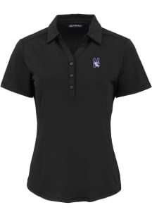 Cutter and Buck Northwestern Wildcats Womens Black Forge Eco Polo Short Sleeve Polo Shirt