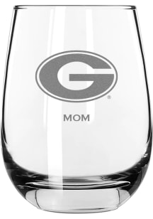 Georgia Bulldogs Mom 15oz Stemless Wine Glass - White