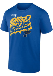 St Louis Blues Blue 2025 Postseason Participant Slogan Short Sleeve T Shirt