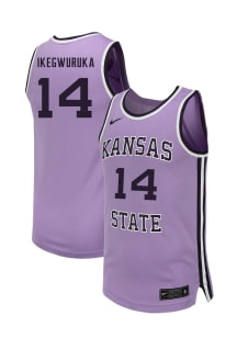 Mobi Ikegwuruka  Nike K-State Wildcats Lavender NIL Name And Number Jersey