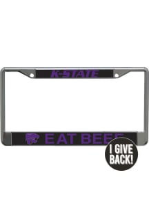 K-State Wildcats Eat Beef License Plate Frame - Black
