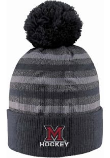 LogoFit Miami RedHawks Dark Grey Doc Marled Mens Knit Hat
