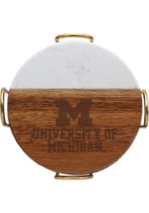 Michigan Wolverines Marble Coaster - Navy Blue