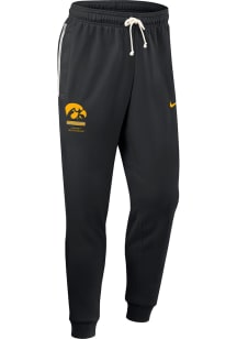 Nike Iowa Hawkeyes Mens Black Sideline Stacked Sweatpants