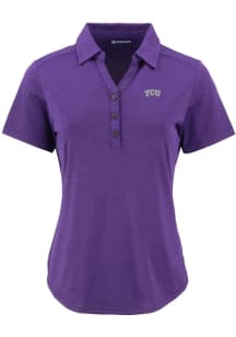 Cutter and Buck TCU Horned Frogs Womens Purple Forge Eco Polo Short Sleeve Polo Shirt