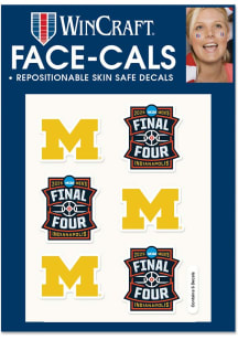 Michigan Wolverines 6pk Face 2026 NCAA Final Four Bound Tattoo