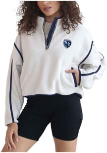 Sporting Kansas City Womens White Sherpa Qtr Zip