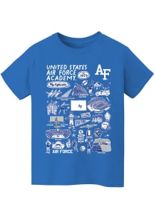 Vive La Fete Air Force Falcons Youth Blue Impressions Short Sleeve T-Shirt