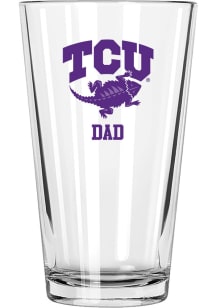 TCU Horned Frogs Dad 16 oz Pint Glass - White