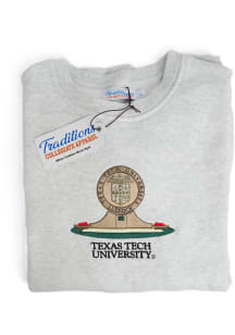 Texas Tech Red Raiders Mens Grey Seal Long Sleeve Crew Sweatshirt