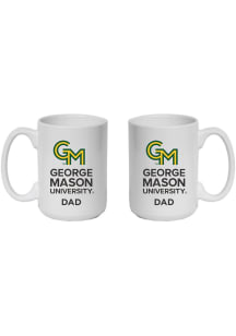 George Mason University 15oz Dad Elgrande Ceramic Mug - White