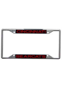 Cincinnati Bearcats Team Name Chrome License Plate Frame - Black