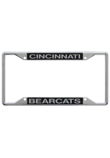 Cincinnati Bearcats Team Name Black/Silver License Plate Frame - Black