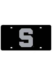 Michigan State Spartans Black Black Mascot Logo Car Accessory License Plate