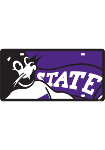 K-State Wildcats Purple Team Logo Mega Car Accessory License Plate