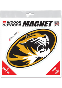 Missouri Tigers 6x6 2pk Car Magnet - Black